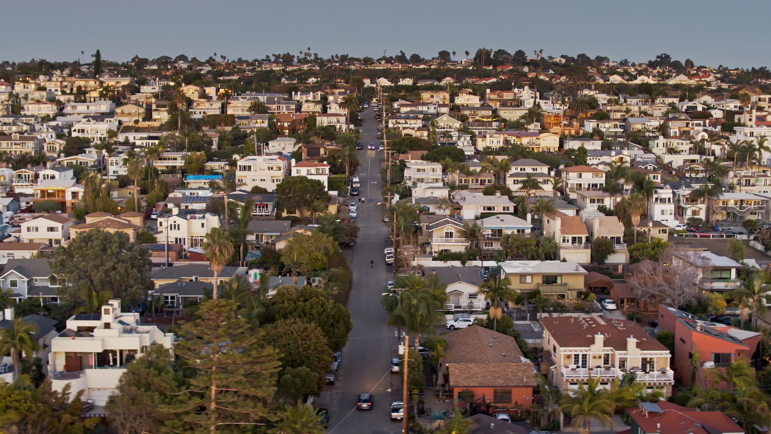 San Diego neighborhood streetscape